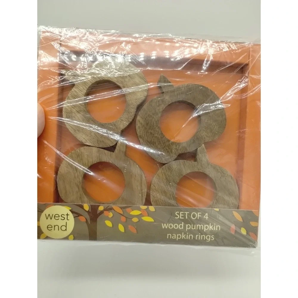 8 Wood Pumpkin Napkin Rings West End Stein Mart Thanksgiving Fall